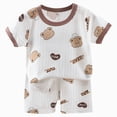 thumbnail image 1 of KPOPLK Toddler Boys Cotton Short Sleeve Top and Shorts Pajama Set 2-Piece Baby Boy Summer Clothes Size 2-3 Years, 1 of 6