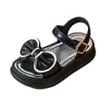 thumbnail image 1 of KPOPLK Toddler Boys Girls Slides Sandals for Swim Beach Kids Water Shoes Casual Summer Slippers Size 12.5,Black, 1 of 5