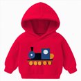 thumbnail image 1 of KPOPLK Toddler Boys Hoodies Graphic Print 6 9 12 Months 2T 3T Pullover Long Sleeve Sweatshirts Casual Top Red Size 3-4 Years, 1 of 7