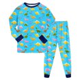 thumbnail image 1 of KPOPLK Toddler Boys Pajamas Fall Winter Pjs for Boy Dinosaur Print Jammies Long Sleeve Sleepwear Set Sky Blue Size 6-7 Years, 1 of 6