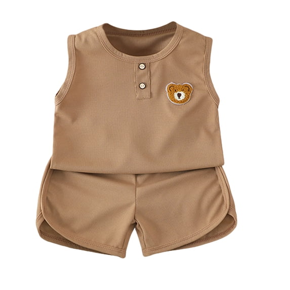 KPOPLK Toddler Boys Pajamas Shorts Sets Baby Boy Cotton 2 Piece Pjs Sleepwear Summer Clothes Kids Jammies Set 1-4 Years Size 18-24 Months