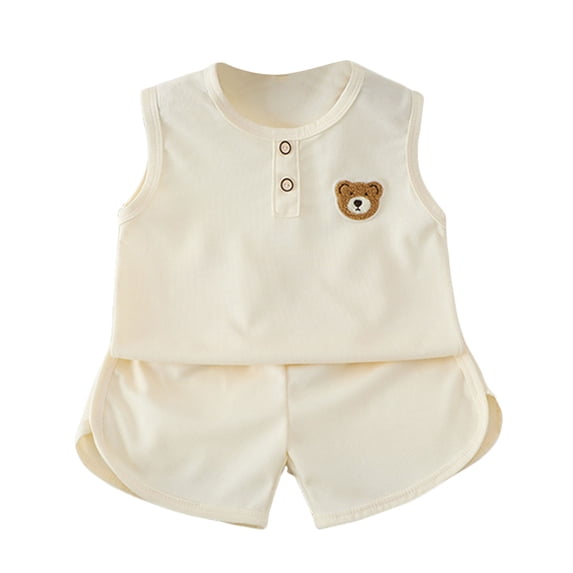 KPOPLK Toddler Boys Pajamas Shorts Sets Baby Boy Cotton 2 Piece Pjs Sleepwear Summer Clothes Kids Jammies Set 1-4 Years Size 5-6 Years