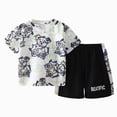 thumbnail image 1 of KPOPLK Toddler Boys Sports Outfits Set for Teen Clothes Quick Dry Athletic Shirt Shorts Set Soccer Set Baseball Active Outfit 2Pcs 1-14Y Size 18-24 Months,Light Green, 1 of 7