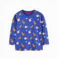 thumbnail image 1 of KPOPLK Toddler Boys Sweatshirt Long Sleeve Christmas T-Shirt Long Sleeve Tee Boys Tops Kids Fall Winter Boys Shirts Clothes(3-4 Years,Blue), 1 of 6