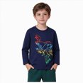 thumbnail image 1 of KPOPLK Toddler Boys Sweatshirt Long Sleeve Christmas T-Shirt Long Sleeve Tee Boys Tops Kids Fall Winter Boys Shirts Clothes(3-4 Years,Navy), 1 of 6