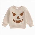 thumbnail image 1 of KPOPLK Toddler Boys Sweatshirts Long Sleeve Pumpkin Print Shirt Halloween Pullover Top Tee Kids,Size 3-4 Years, 1 of 7