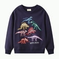 thumbnail image 1 of KPOPLK Toddler Boys Sweatshirts Print Patterned Long Sleeve Pullover Crewneck Tops Shirts(1-2 Years,G25-Pink), 1 of 6