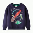 thumbnail image 1 of KPOPLK Toddler Boys Sweatshirts Print Patterned Long Sleeve Pullover Crewneck Tops Shirts(2-3 Years,G23-Blue), 1 of 6