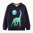 thumbnail image 1 of KPOPLK Toddler Boys Sweatshirts Print Patterned Long Sleeve Pullover Crewneck Tops Shirts(4-5 Years,G24-Green), 1 of 6