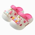 thumbnail image 1 of KPOPLK Toddler Clogs Boys Girls Slides Sandals Little Kids Summer Water Shoes Slippers for Beach Pool Garden Size 11.5,White, 1 of 5
