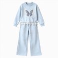 thumbnail image 1 of KPOPLK Toddler Girl Clothes 2T 3T 4T 5T 6T Fall Winter Outfits 2 Piece Floral Shirt Top Flared Pant Girls Clothing Set Size 2-3 Years, 1 of 8