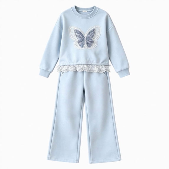 KPOPLK Toddler Girl Clothes 2T 3T 4T 5T 6T Fall Winter Outfits 2 Piece Floral Shirt Top Flared Pant Girls Clothing Set Size 2-3 Years