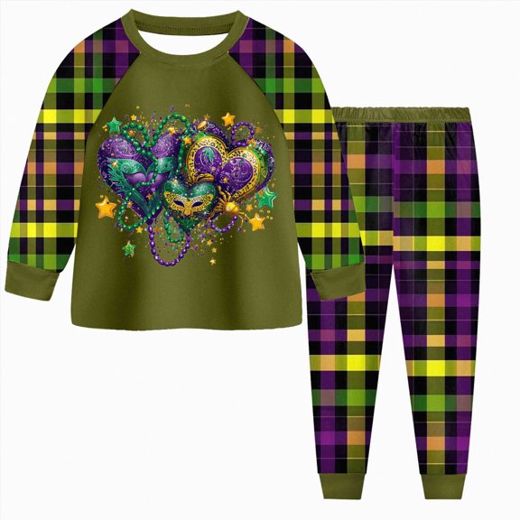 KPOPLK Toddler Girl Clothes Girls Fall Winter Carnival Outfit Long Sleeve Ruffle Bowknot Top   Floral Pants 2Pcs Clothing Set(7-8 Years,)