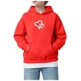 thumbnail image 1 of KPOPLK Toddler Girl Clothes Letter Print Drop Shoulder Hoodie Sweatsuits and Short Set 19 Piece Outfit Little Girls Tracksuit(10-11 Years,Red), 1 of 5