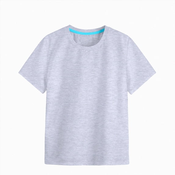 KPOPLK Toddler Girl Shirts Baby Girls Ruffle Sleeves Blouse T-Shirts Basic Cotton Tee Tops Cute Clothes Size 11-12 Years,Grey