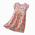 thumbnail image 1 of KPOPLK Toddler Girl Summer Dress Outfits Cute Embroidered Sundress Dresses Clothes for Girls 18 24 Months 3T 4T 5T 6T(17-18 Years,Red), 1 of 8