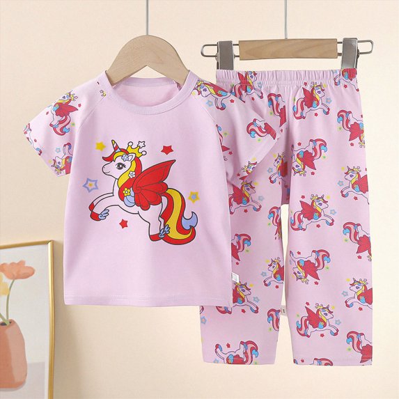 KPOPLK Toddler Girls Boys Clothes Baby Boys Summer Outfits Patchwork Short Sleeve T-Shirt Shorts Set Summer Clothes Set Size 3-4 Years,Purple
