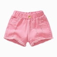 thumbnail image 1 of KPOPLK Toddler Girls Clothes, Girls Jean Shorts, Girls Denim Shorts Wearing Trendy Shorts Thin and Versatile Shorts,Pink,Size 7-8 Years, 1 of 5