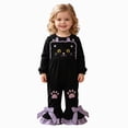 thumbnail image 1 of KPOPLK Toddler Girls Halloween Cat Bib Overalls Jumpsuit Adjustable Straps Casual Long Pants for Fall Holiday,Size 4-5 Years, 1 of 6