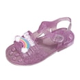 thumbnail image 1 of KPOPLK Toddler Girls Jelly Sandals Closed Toe Beach Summer Shoes Soft Rubber Sole Mary Jane Dress Shoes Princess Flat Size 12.5,Pink, 1 of 8