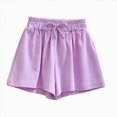thumbnail image 1 of KPOPLK Toddler Girls Soccer Shorts Toddler Athletic Performance Shorts Dolphin Gym Shorts Size 5-6 Years,Purple, 1 of 8