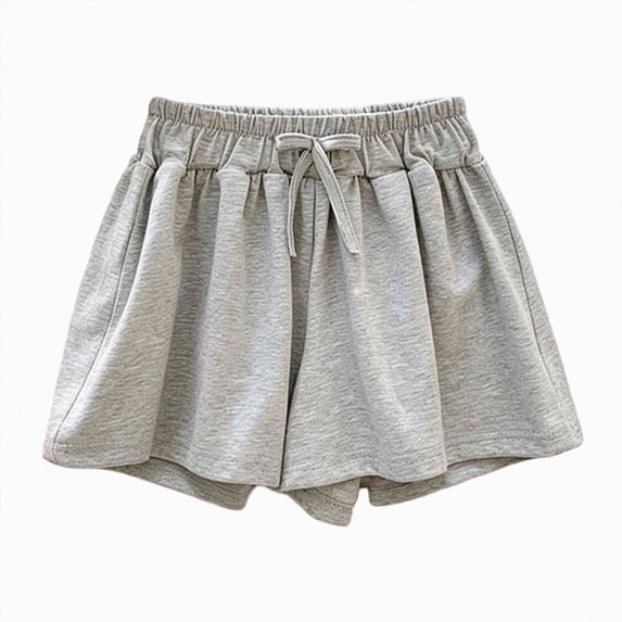 KPOPLK Toddler Girls Soccer Shorts Toddler Athletic Performance Shorts Dolphin Gym Shorts Size 8-10 Years ,Grey