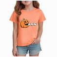 thumbnail image 1 of KPOPLK Toddler Halloween Shirt Kid Cute Pumpkin Tees Girls Halloween Tops Clothes 1-14 Years,Size 1-2 Years, 1 of 5