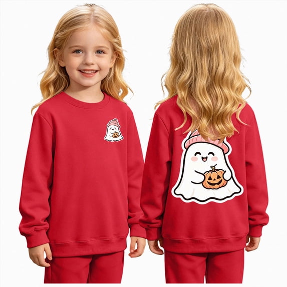 KPOPLK Toddler Halloween Shirts Baby Boy Girls Pumpkin Tshirts Kids Fall Long Sleeve Tee Tops Children Gift,1-2 Years