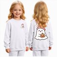 thumbnail image 1 of KPOPLK Toddler Halloween Shirts Baby Boy Girls Pumpkin Tshirts Kids Fall Long Sleeve Tee Tops Children Gift(4-5 Years,White), 1 of 8