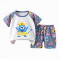 thumbnail image 1 of KPOPLK Toddler Kids Baby Girls Boys 2 Piece T-Shirt and Shorts Sets Round Neck Tee Lovely Graphic Elastic Waist Outfits Clothes Size 18-24 Months,Pink, 1 of 4