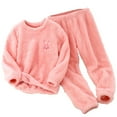 thumbnail image 1 of KPOPLK Toddler Kids Boys Girls Winter Long Sleeve Cartoon Prints Fleece Tops Pants 2PCS Outfits Clothes Set(Pink#4,13-14 Years), 1 of 4