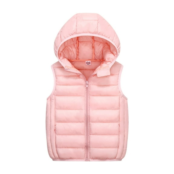 KPOPLK Toddler Kids Winter Warm Jacket Puffer Puffer Coat Thick Hooded Outwear(12-15 Years,Pink)