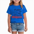 thumbnail image 1 of KPOPLK Toddler T Shirts Girls Basic Tee Summer Cotton T-Shirts Crewneck Short Sleeve Shirts for Kids 2-7Y Size 9-10 Years,Blue, 1 of 4