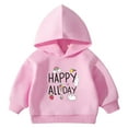 thumbnail image 1 of KPOPLK Sweatshirts for Girls Toddler & Kids II Little Girl's Pullover Tops Sweaters & Hoodies(18-24 Months,Pink), 1 of 7