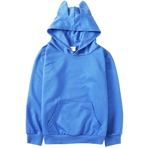 KPOPLK Sweatshirts for Girls Toddler & Kids II Little Girl's Pullover Tops Sweaters & Hoodies(7-8 Years,Blue)