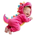 thumbnail image 1 of KPOPLK Unisex Baby Halloween Costume Hooded Romper 3 6 9 Months Infant Boys Girls Winter Dinosaur Jumpsuit Outfit(Hot Pink,1-3 Months), 1 of 8