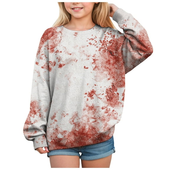 KPOPLK Unisex Kids Halloween Hoodie with Kangaroo Pocket Solid Color Sweatshirt for Boy Girl 5-37 Years(1-2 Years, Red)