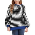 thumbnail image 1 of KPOPLK 2 Pack Toddler Boys Sweatshirts Patterned Long Sleeve Pullover Crewneck Tops Shirts(3-4 Years,Blue), 1 of 4