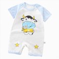 thumbnail image 1 of KPOPLK Unisex Baby Romper Ribbed Onesie Long/Short Sleeve Jumpsuit(Blue,6-12 Months), 1 of 4