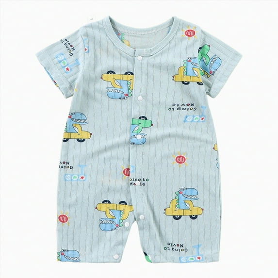 KPOPLK Unisex Clothes 0-12 Months Long Sleeve Snaps up Solid Ribbed Knit Baby Outfits(Blue,6-12 Months)