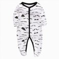 thumbnail image 1 of KPOPLK Unisex Organic Cotton Soft Pajamas 0-18 Months Boy Girl Footies Pajamas Newborn Baby Sleepers Pajamas Romper Size 9-12 Months, 1 of 7