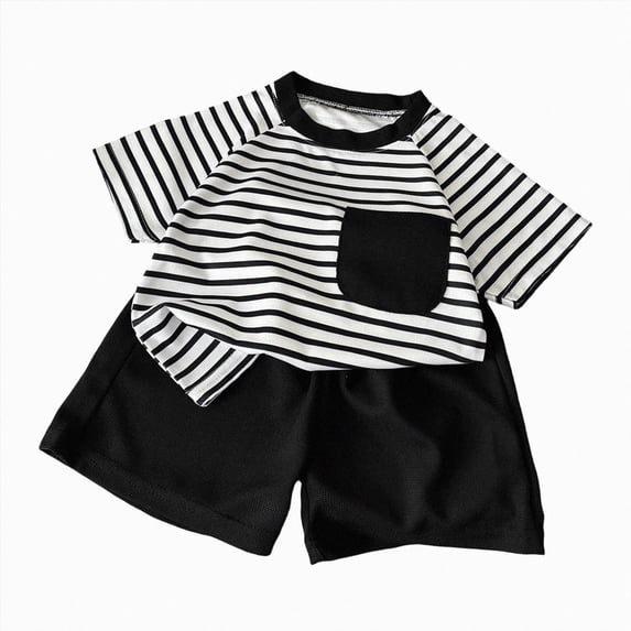 KPOPLK Unisex Pajamas Short Sleeve Toddler Boy Girls Summer Short Sets Sleepwear Clothes Kids Pajamas Size 6-12 Months