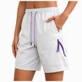 thumbnail image 1 of KPOPLK Women's Hiking Cargo Shorts Quick Dry Lightweight Shorts for Travel Athletic Golf Casual Size L,Light Gray, 1 of 8