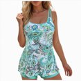 thumbnail image 1 of KPOPLK Women's Plus Size Tankini Swimsuits Two Piece Bathing Suit Flowy Swimwear with Shorts Size XXXXXL,Light Blue, 1 of 9