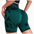 thumbnail image 1 of KPOPLK Womens Biker Yoga Shorts with Pocket, High Waisted Tummy Control 3 Inch Workout Spandex Athletic Gym Shorts,Dark Green,Size L, 1 of 5