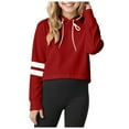 thumbnail image 1 of KPOPLK Youth Solid Fleece Hoodies Pullover Hooded Sweatshirts for Children (3-50 Years)(3-4 Y,Red), 1 of 6