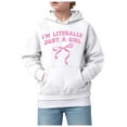 thumbnail image 1 of KPOPLK boys Zip Up Hoodie Sweatshirt, Signature Logo Design, Kangaroo Pockets, Made With Lightweight Fleece(6-7 Years,White), 1 of 4