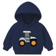 thumbnail image 1 of KPOPLK boys Zip Up Hoodie Sweatshirt, Signature Logo Design, Kangaroo Pockets, Made With Lightweight Fleece(7-8 Years,Navy), 1 of 7