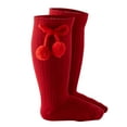 thumbnail image 1 of KPOPLK toddler non-slip cotton socks anti skid with grip bottom Little Boys Girl Kids Children(2-4 Years,F6-Red), 1 of 3