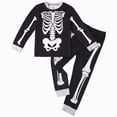 thumbnail image 1 of KPVEVIQ Boys Girls Halloween Pajamas Pumpkin Head Glow Print Pjs Toddler 2 Piece Ghost Sleepwear Kids Holiday Clothes Set,6-7 Y, 1 of 8